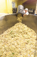vat of elderflowers